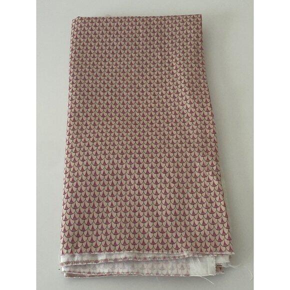 Vintage Fabric Wamsutta Burnt Orange White Lines Anna Rubens Pink Cream Fish Sca - Picture 4 of 13